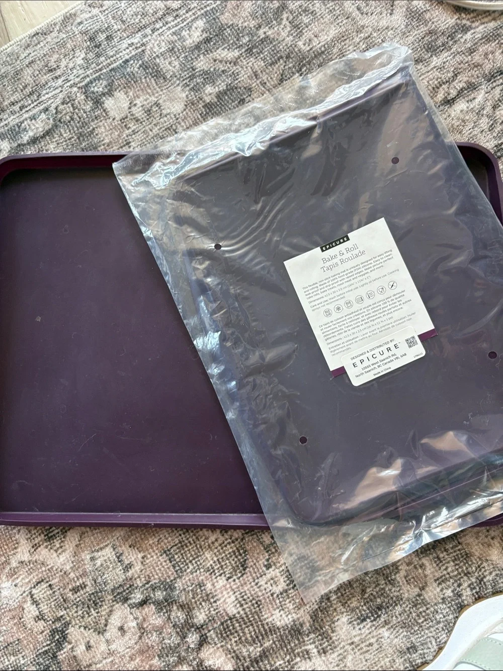 The Pampered Chef Purple Bake & Roll Silicone Baking Mat